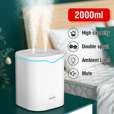 MARKENLOS 2000ml Luftbefeuchter Leise Aromatherapie Diffusor Raumbefeuchter für Wohnung