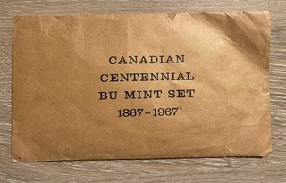 1967 Canadian Centennial BU Coin Set 1.1 oz of Silver Mint Envelope 🔥 S14