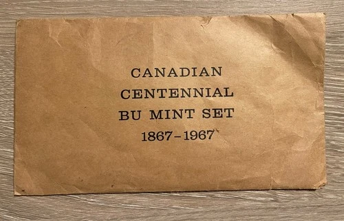1967 Canadian Centennial BU Coin Set - 1.1 oz of Silver Mint Envelope 🔥 S14
