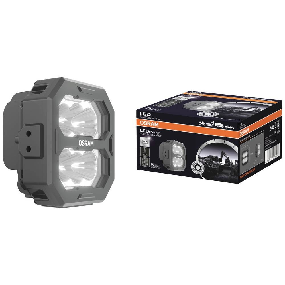 Phare de travail LED Osram Cube PX4500 pour sortie nocturne 4x4 et dépannage agricole