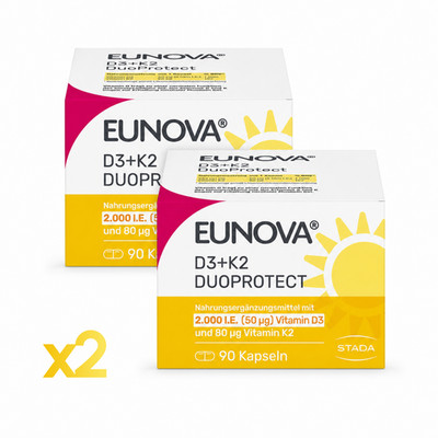 EUNOVA DuoProtect D3+K2 2000 I.E./80 µg Kaps.Kombi 2X90 ST / PZN 15436772