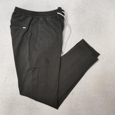 Vuori Jogger Pants Womens M Gray French Terry Boyfriend Pockets Slim Taoer V457