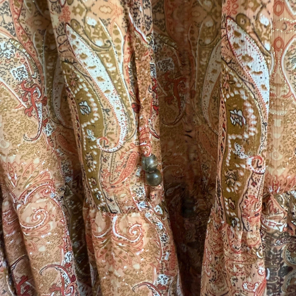 Maxi Falda Torrid Para Mujer Talla 0 Estampado Paisley Cintura Elástica En Niveles Boho Chic Foto 4 de 4