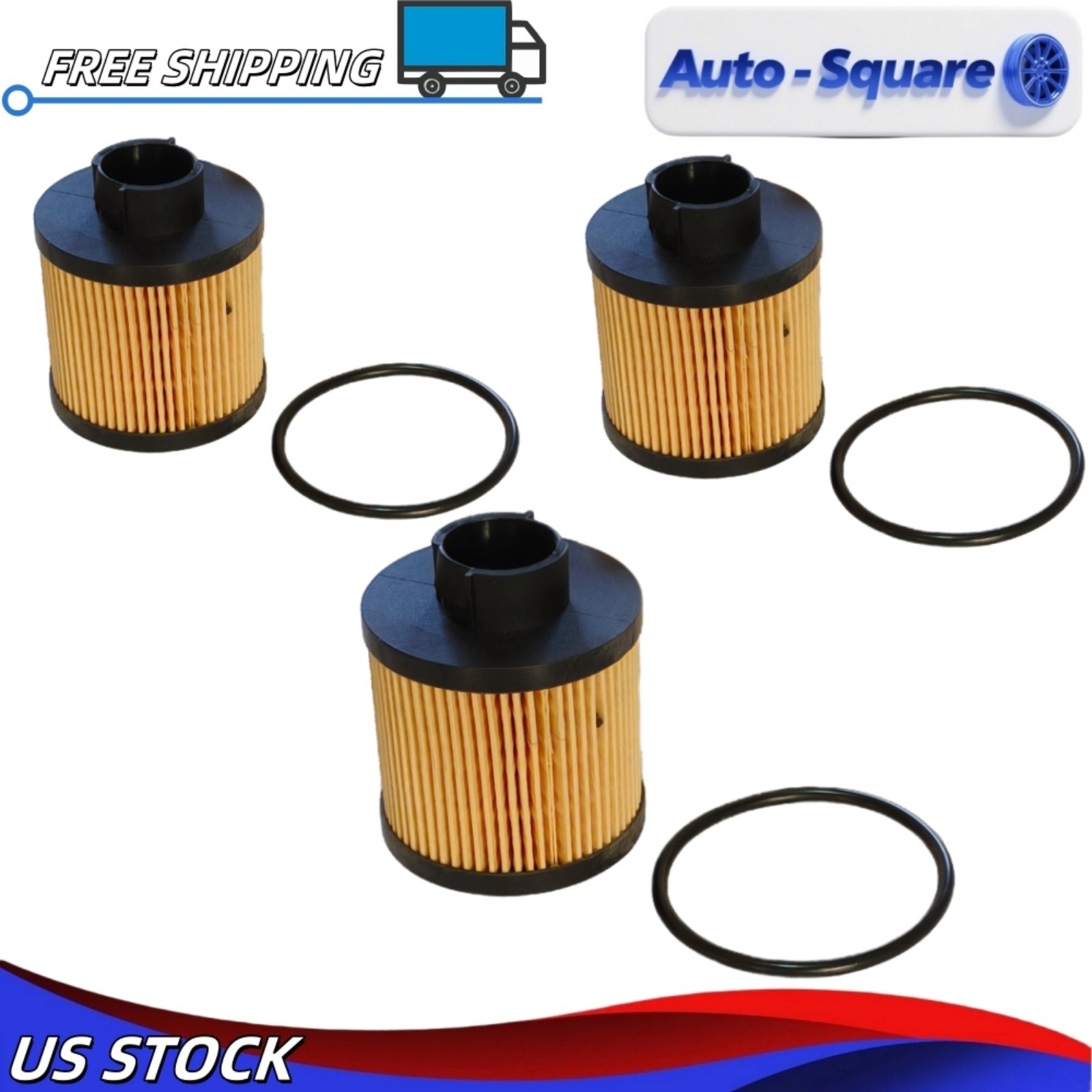 3× Oil Filter 07L115561C For 2004-2008 Lamborghini Gallardo USA