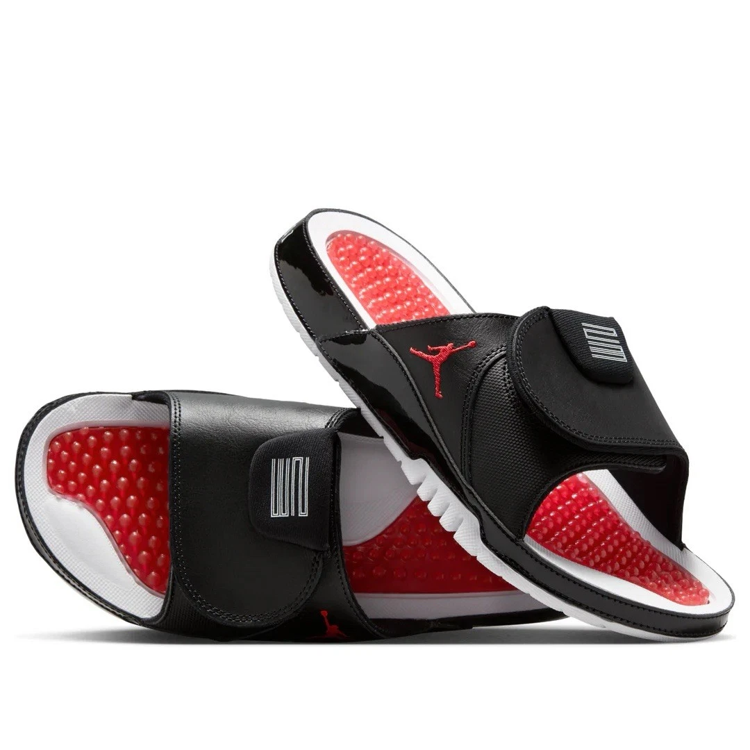 Nike Air Jordan Hydro 11 XI “Bred” Retro Slides Sandals FN2542-006 sz 12