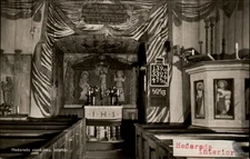 RPPC Hedareds Church Interior Hedareds Sweden vintage postcard z698