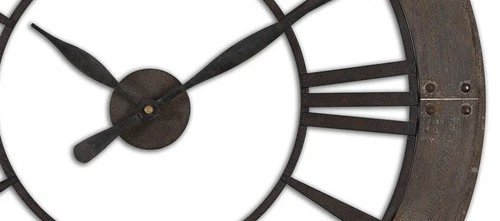 Uttermost 06085 Ronan 40" Diameter Rustic Farmhouse Quartz - Bronze - Picture 2 of 5