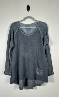 Pete & Greta Johnny Was Top Womens Small Gray Percy Pullover Boho Read