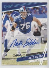 2020 Panini Prestige Xtra Points Platinum Signatures 3/10 Nate Solder Auto 03rx