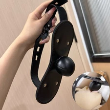 Big Sponge Ball Panel Open Mouth Gag Oral Stuffer Bondage Restraint Harness BDSM