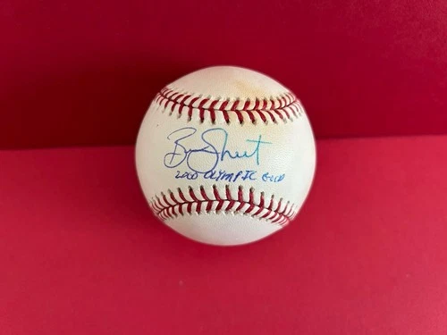 Milwaukee Brewer 2000 Olympic Pitcher Ben Sheets Autographed OML Baseball & COA.