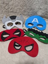 Marvel Avengers Face Masks Kids Felt Costumes Dress Up Spiderman Hulk Thor