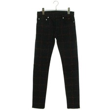 Dior Homme 16AW 663D038W8043 Red Stitch Embroidered Denim Pants Mens 28" Used
