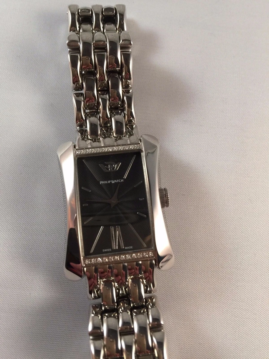 Philip Watch Fellini Black Dial and Stainless Steel Strap