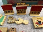 Vintage Wooden Pull Along Zoo Truck Toy w/Animals w/Original Box — photo 4