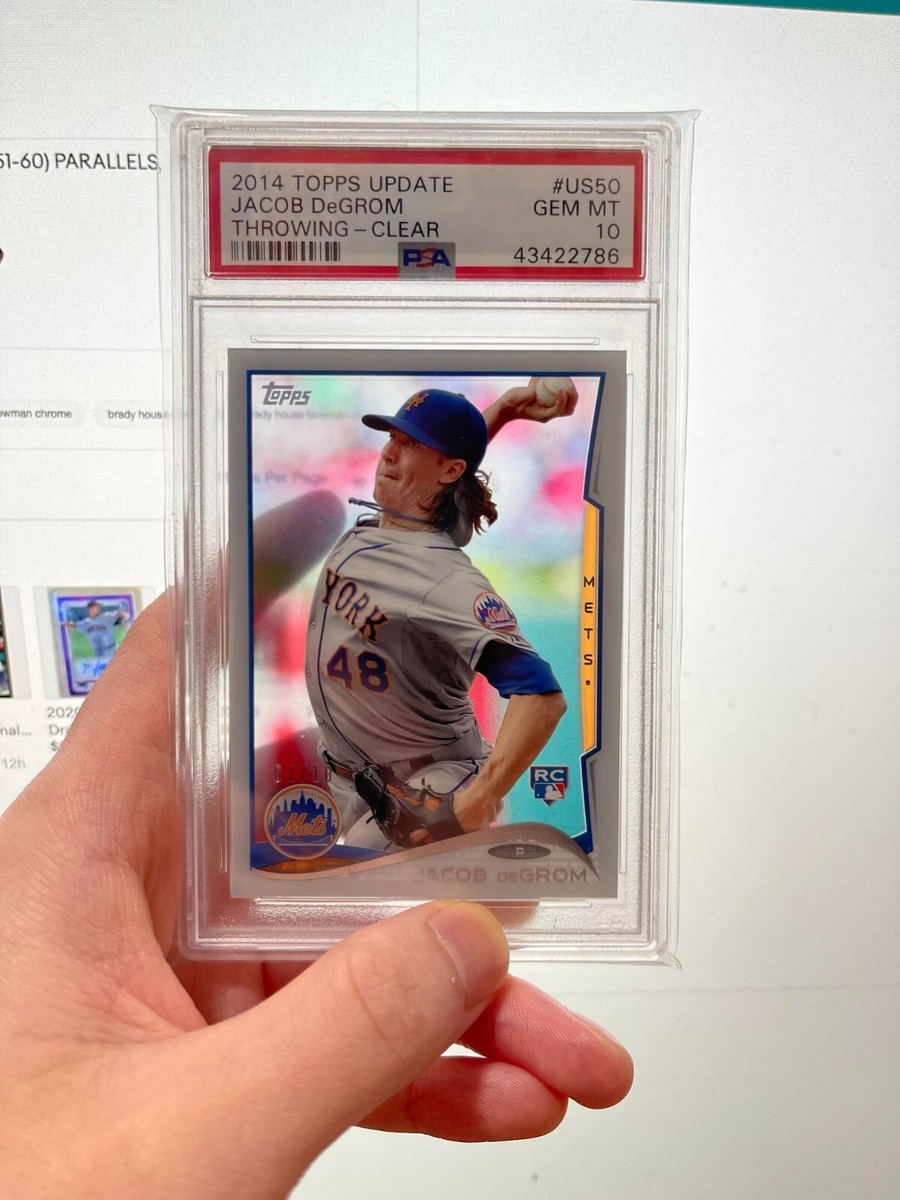 2014 Topps Update Jacob DeGROM Clear /10 PSA 10 US-50 (POP 1) | eBay