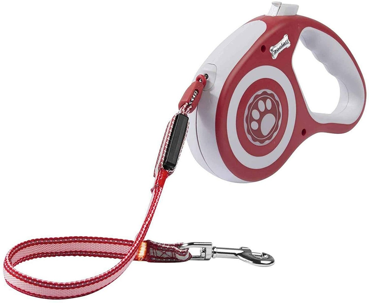 Zoofari Led Retractable Dog Leash-Stop Lock Button up
