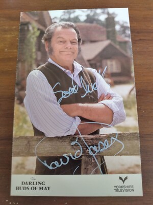 David Jason Signed Darling Buds Of May Postcard.