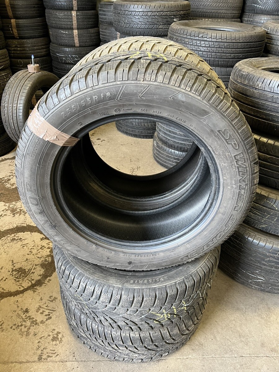 4x 255 55 18 109V XL DUNLOP SP WINTER SPORT 3D M+S Tread 4.2