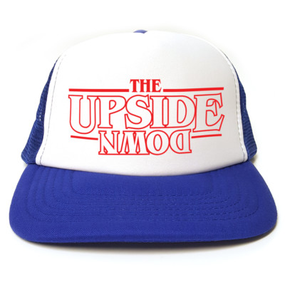 Gorra Trucker 'The Upside Down' Inspirada En Stranger Things - Ajustable, Mezcla Algodón/poliéster, Color Azul