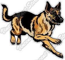 Cute German Shepherd Dog Breed Pet Car Bumper Window Vinyl Sticker Decal 5"X4"