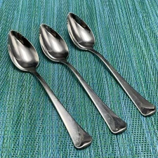 3 Oneida Rogers WYNDHAM Stainless GRAPEFRUIT SPOONS Fruit Glossy