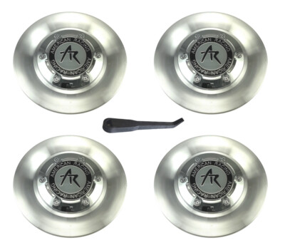 4x NEW American Racing AR95T Estrella 4 / 5 Lug Machined Wheel Center Caps 