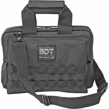 Bulldog Deluxe 2 Pistol Range Bag MOLLE 8 Mag Pocket Strap Water-Resistant Black