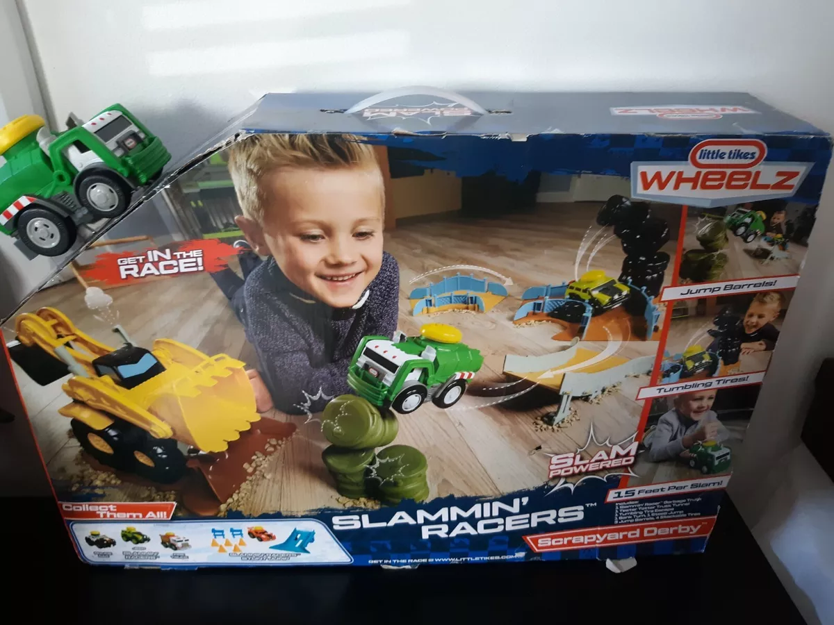 Little Tikes Wheelz Scrapyard Derby Slammin Racers Create Your Own Stunt Track