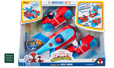 SPIDEY AND HIS AMAZING FRIENDS MARVEL Spidey Team Split Racer - 3in1 Fahrzeug