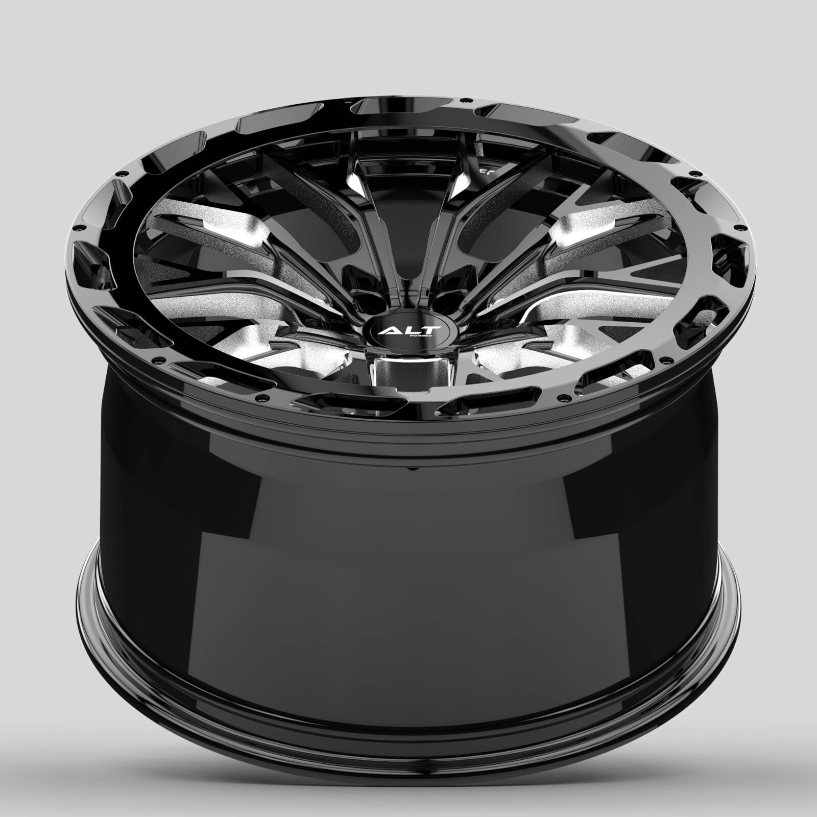 20" 21" ALTR10 Forged Gloss Black /Silver wheels for Lamborghini Huracan Concave