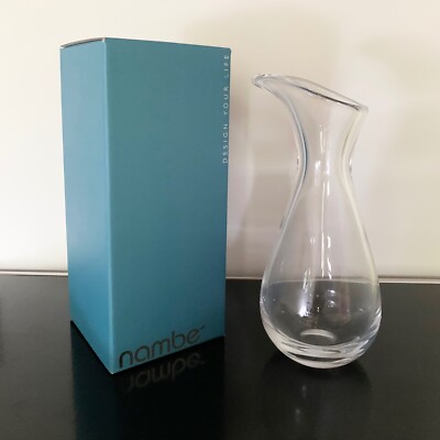 NAMBE Moderne Glass Carafe Decanter New in Box - List price: $60