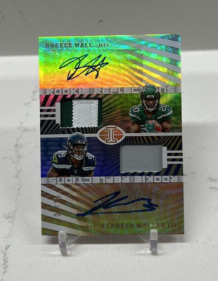 2022 Kenneth Walker III Breece Hall #d /15 Illusions Dual RPA Auto Jets Seahawks