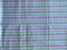 SIGNATURE CLASSICS Oakhurst Textiles Fabric JUMPING FROGS STRIPE ROW Green Pink 