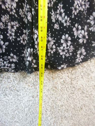 Roz & Ali Kleid 2 schwarz-weiß Blumen ärmellos seitlicher Reißverschluss Bindeband Taille - Bild 5 von 9