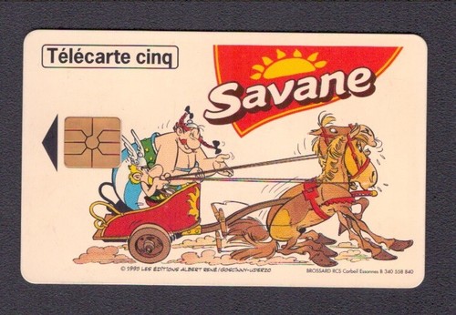 Carton Publicitaire Savane Astérix 1996 + 3 Aimants Frigo, Promotion, Occasion