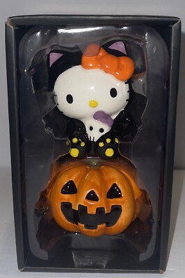 Hello Kitty Halloween Pumpkin Stacking Salt & Pepper Shaker Set In Hand New B-4