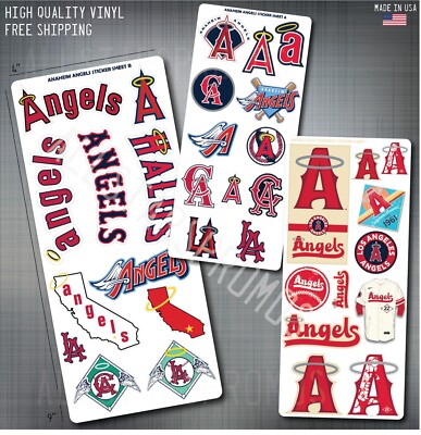 Anaheim LA Angels Halos California City Connect Decal Sticker Sheet | eBay