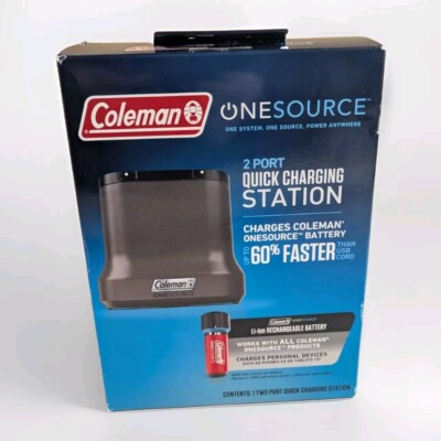 Coleman OneSource Li-Ion Rechargeable Battery 2-Port Quick Charging Station