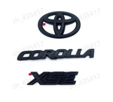 NEW Matte BlackOUT OVERLAY EMBLEM Fit 2020-25 TOYOTA COROLLA XSE PT948-02200-02