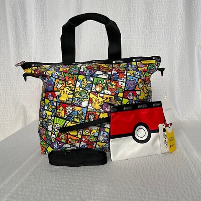 LeSportsac Exclusive Pokemon Shoulder Tote Bag with Pouch - NWT | eBay