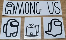 SET OF AMONG US STYLE STICKERS - WALL ART DECALS DECOR PHONE LAPTOP GAME