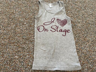 American Apparel GIrls On Stage Tank Top Gray 7-8