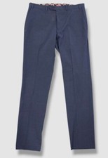 Ben Sherman Men's Blue Navy Classic-Suit Pants Size 34W 32L
