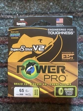 PowerPro Super 8 Slick V2 Braided Fishing Line - Moon_Shine - 65lb - 300yd (3...