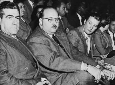 King Farouk Sitting Watching a Basketball Game - Ex-King of Eg - 1953 Old Photo