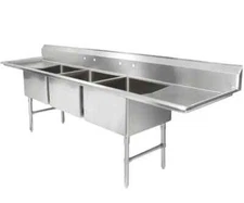 Falcon Food Service 24" x 24" (3) Compartment Stainless Steel Commercial Sink