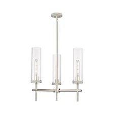Innovations Lighting Lincoln 3-Lt 12" Stem Pendant, SN/CG - 471-3CR-SN-G471-12CL