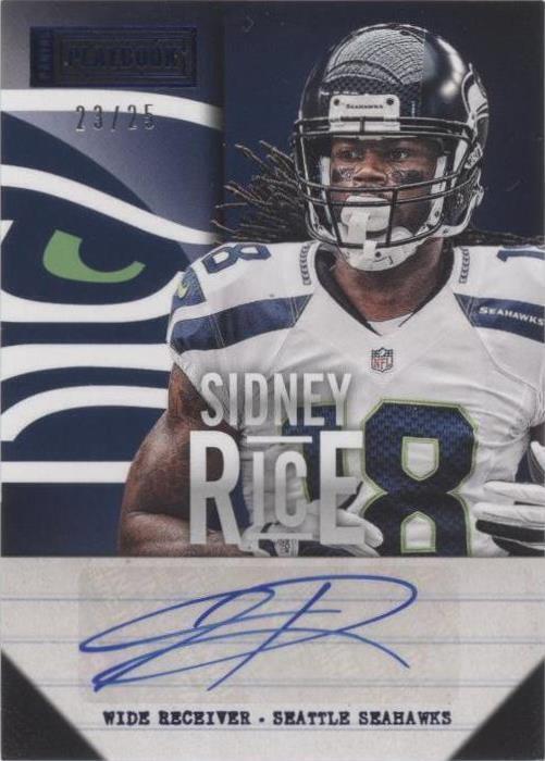 2013 Panini Playbook - Signatures Sidney Rice #87 Blue /25 (AU) for ...