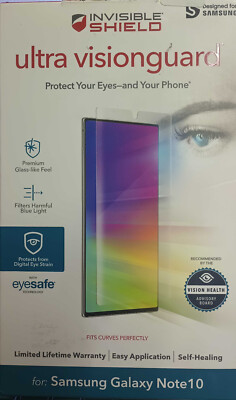 Lot of 3 ZAGG Invisible Shield Ultra Vision Guard Film For Samsung GalaxyNote 10